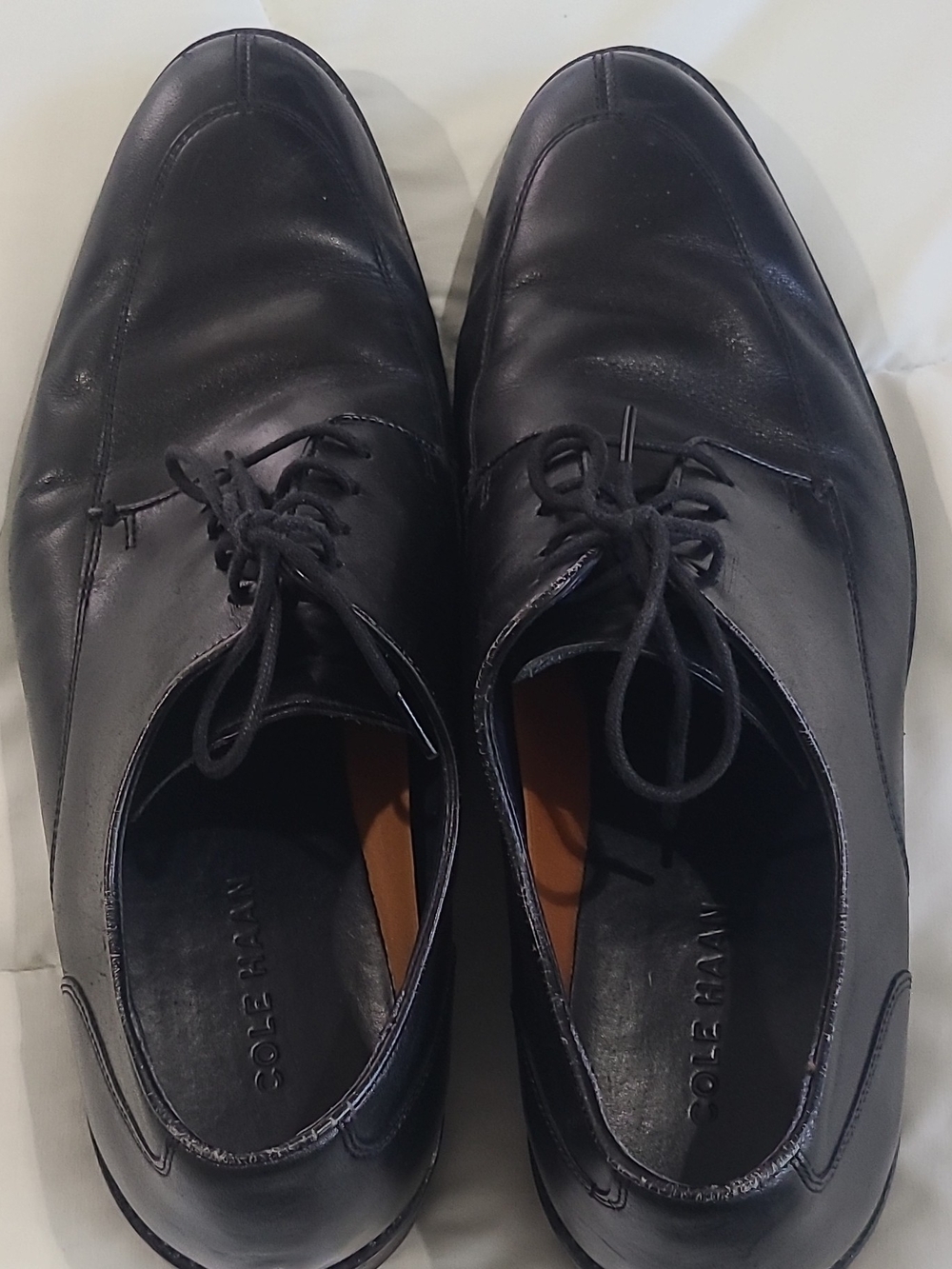 Cole Haan Black Leather Lace-Up Oxford Dress Shoes